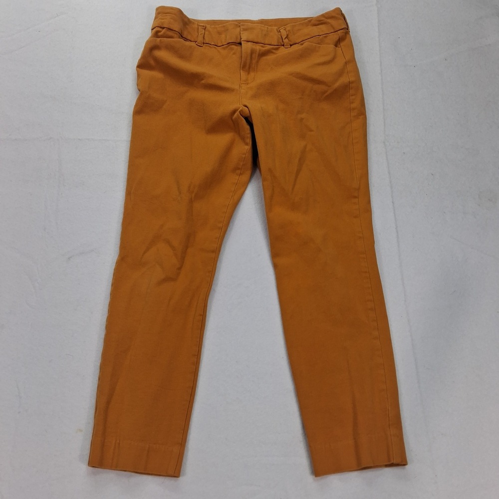 Old Navy Pants Womens 10 Pixie Ankle Orange Stretch Mid Rise EUC